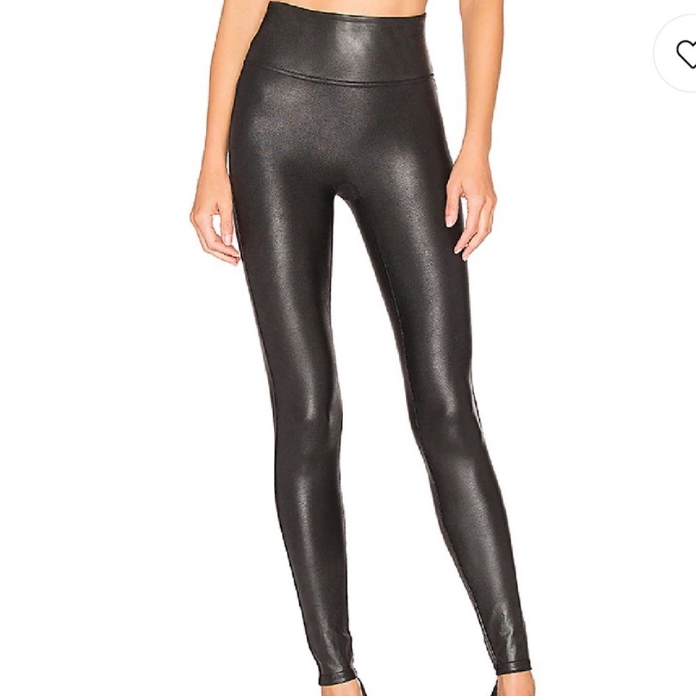 SPANX Faux Leather Leggings - Black